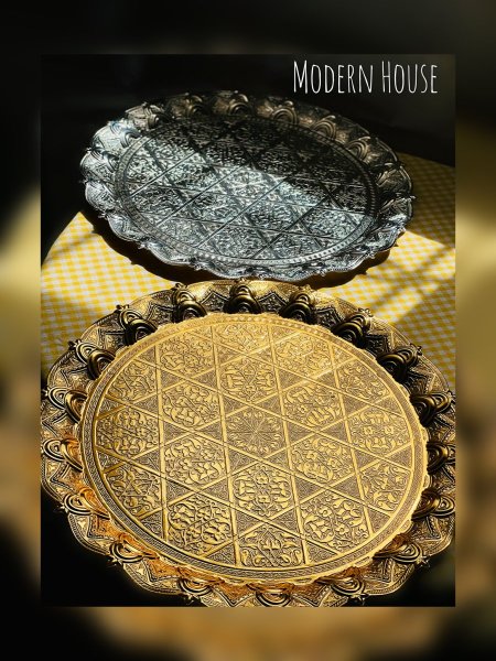 صينية نحاس مدور تركي تقيل